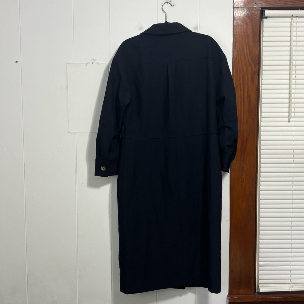 Tuckernuck‎ Navy Addie Long Trench  Coat No Belt Size Large - Picture 6 of 6